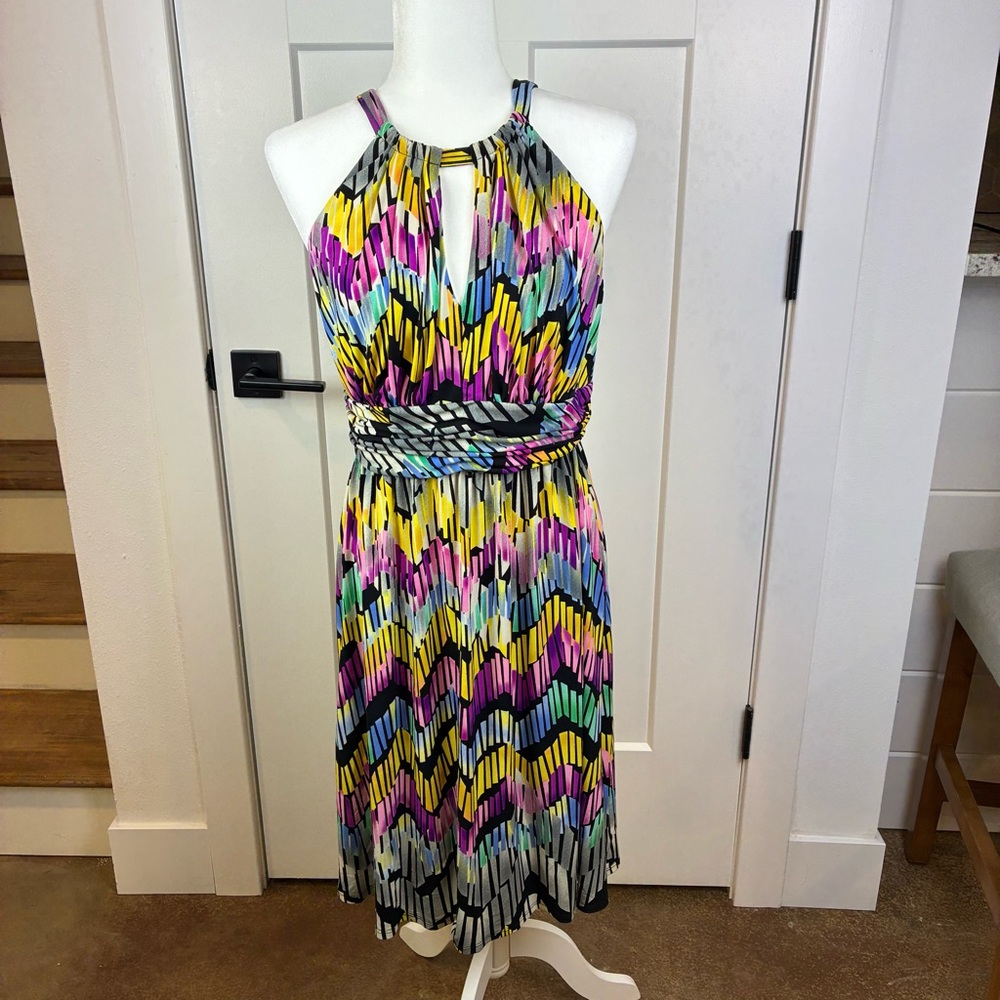 Suzi Chin Women's Halter Sleeveless Summer Knee Length Dress Size 8 i